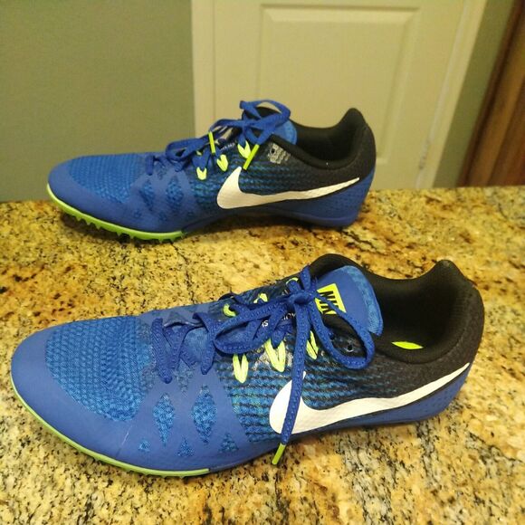 Nike Zoom Rival Mens Size 10.5 Track and Field Sprint Spiked Shoes 806555-413 - Picture 3 of 12